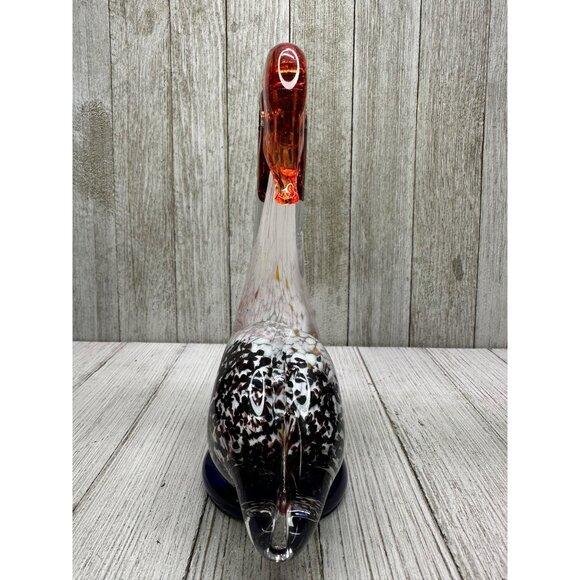 Vtg Hand Blown Art Glass Pelican Bird with Fish Figurine Paper Weight 7" Tall - Picture 5 of 10